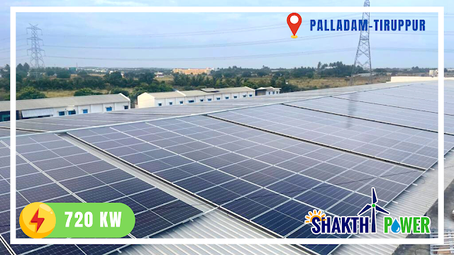 Rooftop Solar Power plant - 720 Kw Palladam