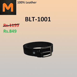100% Original Leather Belt for men colour black