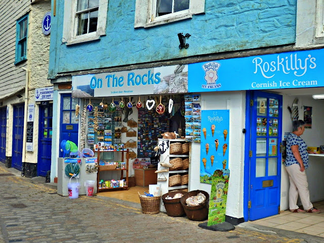 Ice Cream and Gift Shops at Mevagissey Harbour, Cornwall