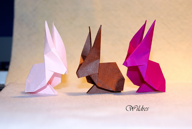 Wildres Faltanleitung Origami Hase