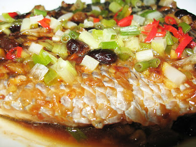 Steamed Fish With Fermented Beans And Plum Sauce