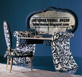 modern black and white dressing table with chair, buy dressing table