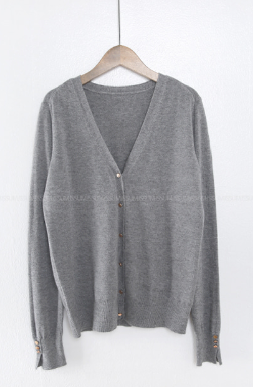  Buttoned Cuffs Cardigan