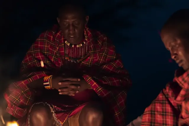 masai mara night bonfire