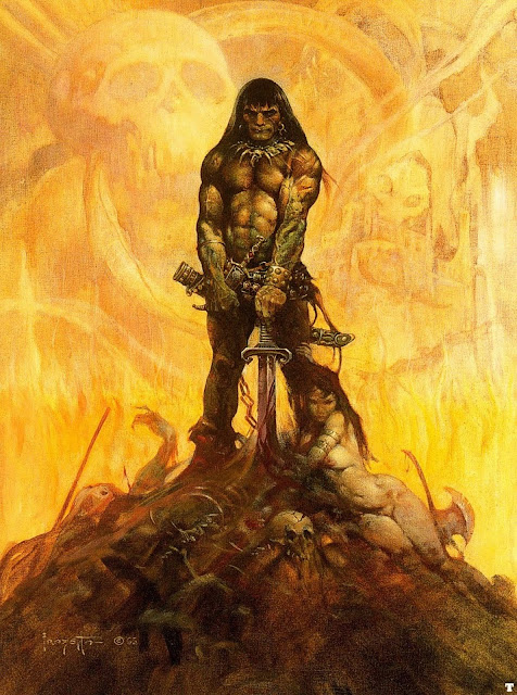 A Conan Painting by Fantasy artist Frank Frazetta