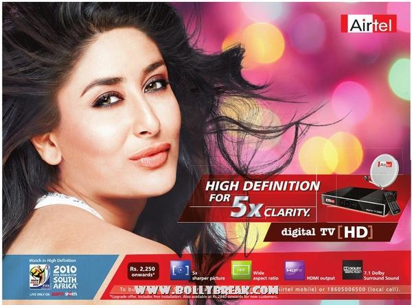 Cute and beautiful Kareena Kapoor Latest Ad for Airtel and Chronotech