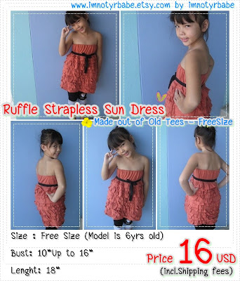 2new Ruffle Strapless Sun Dresses - Kids - FreeSize