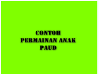 Contoh Permainan Anak Paud