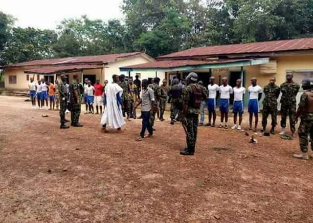  Photos: Army uncovers fake military base in Benue community