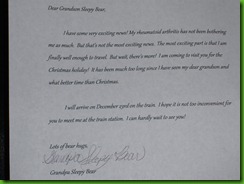 Grandpa Sleepy Bear's Letter