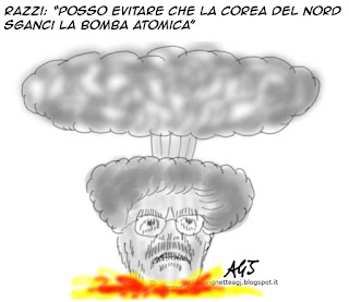 Antonio Razzi, Corea del Nord, Bomba atomica, satira, vignetta