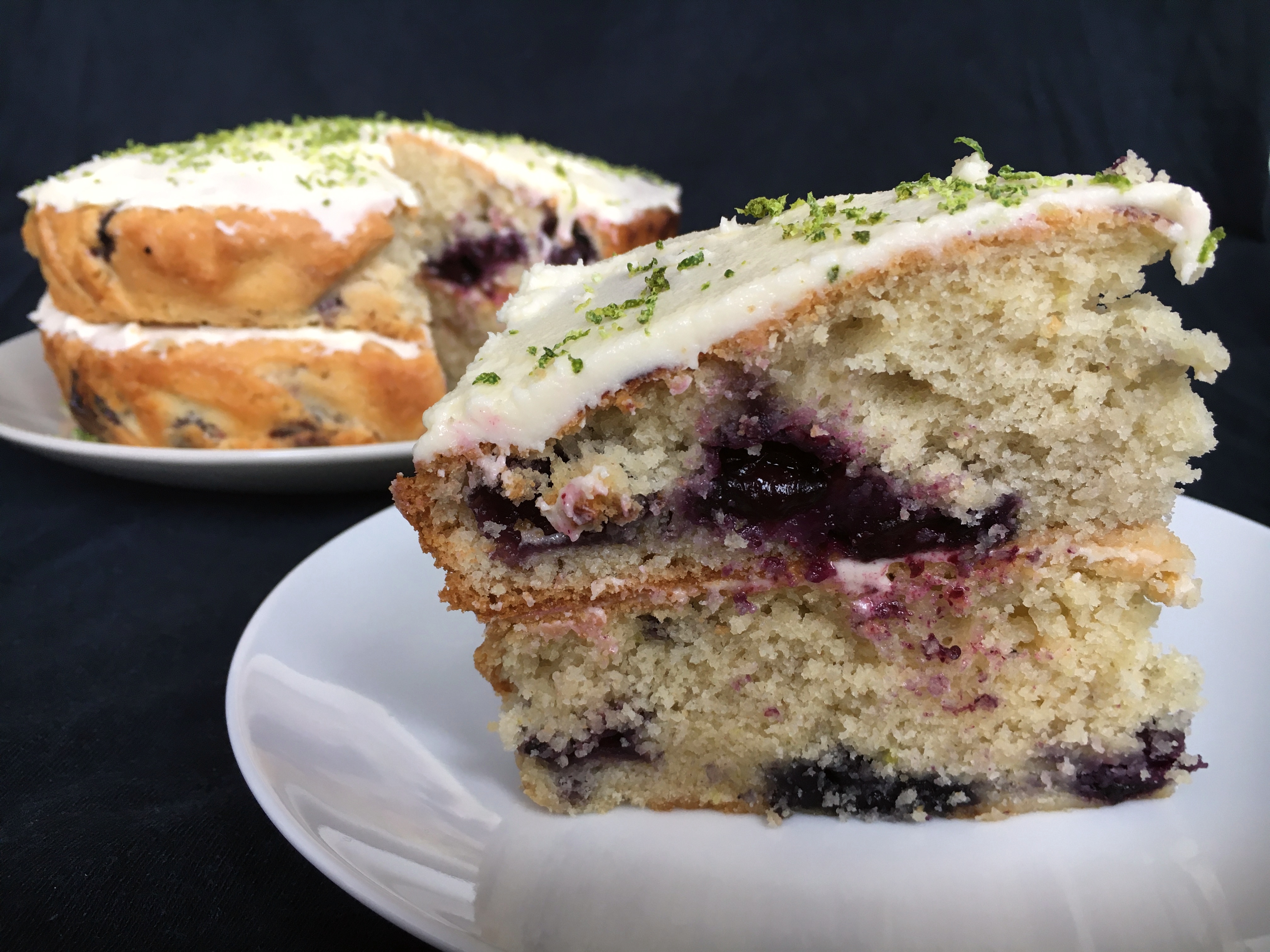 Blueberry and Lime Cake (Vegan + Nut Free)