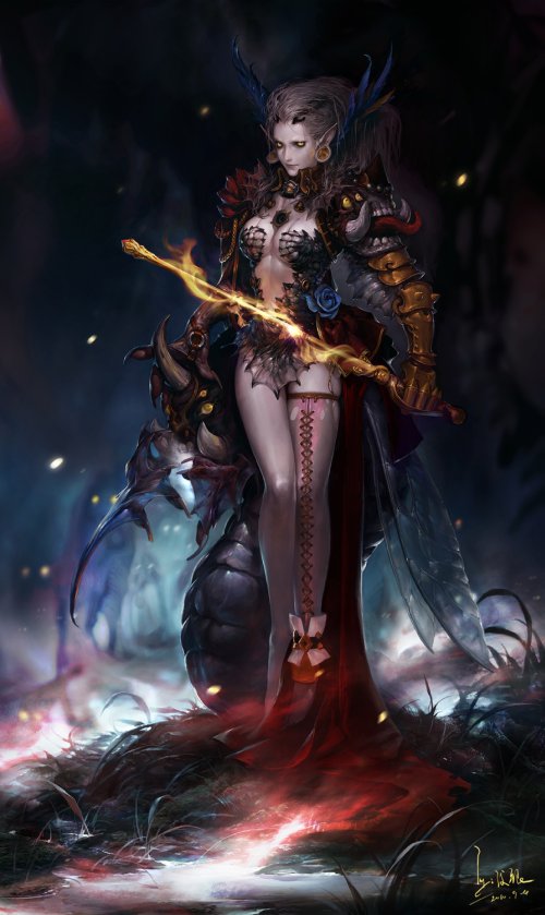 Mingzhu Yang artstation deviantart ilustrações fantasia chinesa games legend of the cryptids