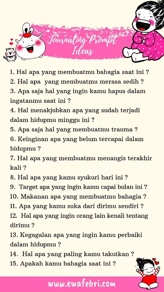 contoh prompt list journal