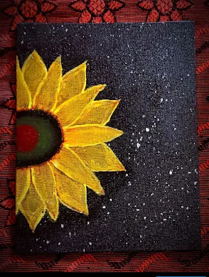 sunflower watercolor painting