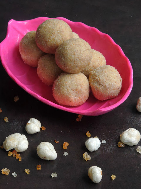 Makhana laddoos, Puffed lotus Seeds Laddoos