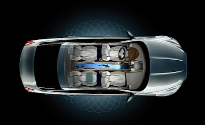 Jaguar XJ premium luxury sedantop view hd image 