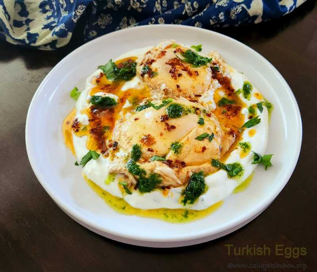 images of Turkish Eggs Recipe / Cilbir Recipe / Turkish Eggs Cilbir Recipe / Turkish Poached Eggs - Turkish Cuisine