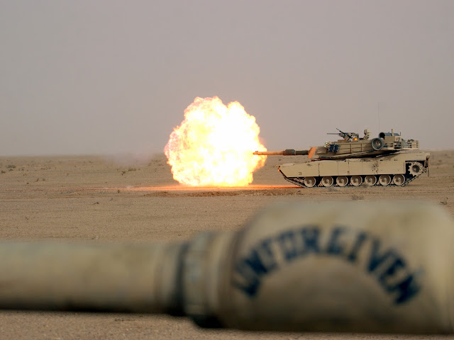 Abrams Tank Shooting Firing Barrel HD Wallpaper