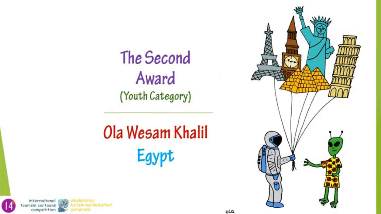 Winners of the 14th International Tourism Cartoon Competition in Turkey