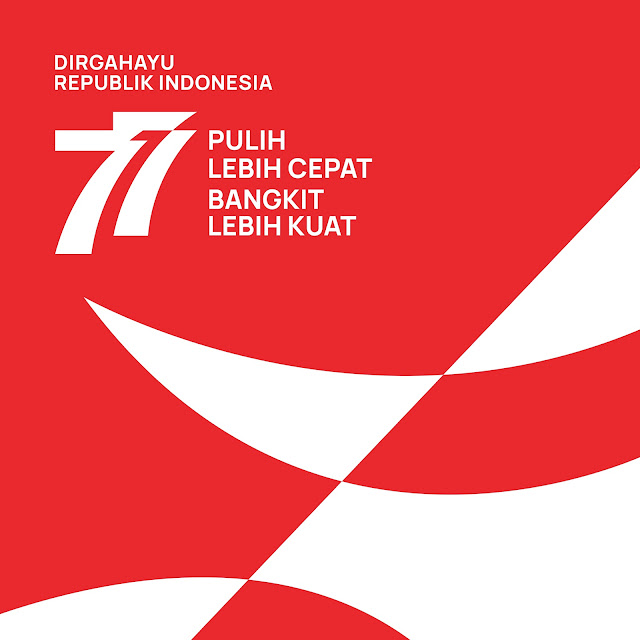 Template Desain Logo HUT RI Ke-77 Tahun 2022 Untuk Media Sosial