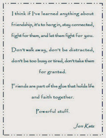 The importance of friends - quote