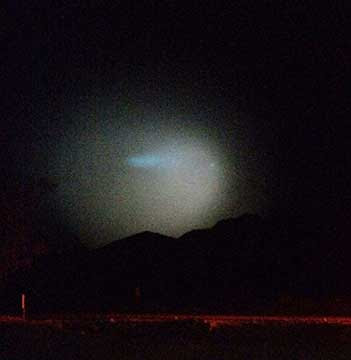 Mysterious light in sky