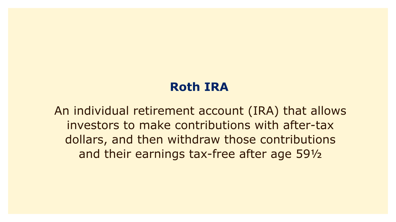 An individual retirement account (IRA) that allows investors to make contributions with after-tax dollars, and then withdraw those contributions.