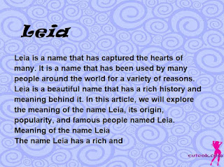 meaning of the name "Leia"