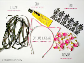 diy floral cat ears headband