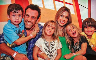 Veronica Rubio with her ex-husband Carlos Ponce & their kids