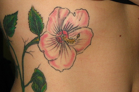 small flower tattoos. Hibiscus Flower Tattoo