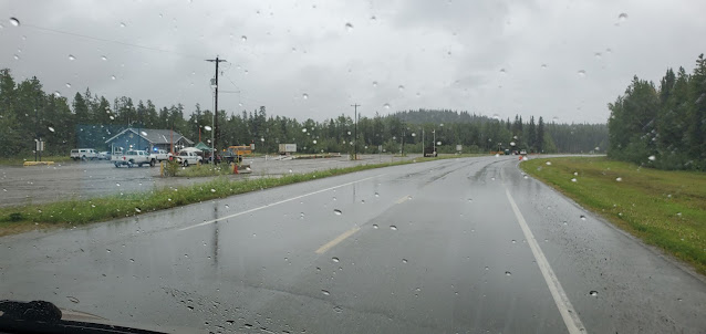 Passing the Covid-19 checkpoint at Watson Lake Yukon Territory