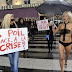 Drama As French Female Presidential Candidate Strips Off To Campaign In Public (Photos)