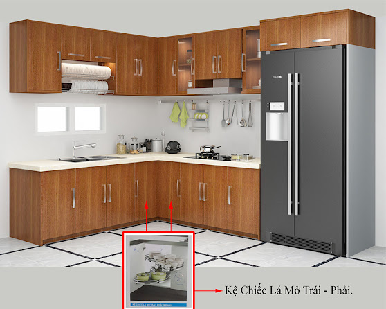 Bản vẽ tủ bếp 3D