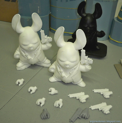 Argonaut Resin - Work In Progress Black and White Bone Ghost Agent Resin Figures by Sam Fout