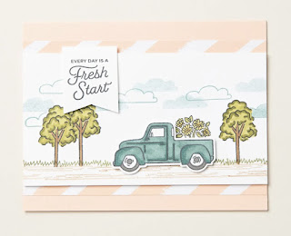 Stampin' Up! Trucking Along Special Delivery Card + Video Tutorial #stampinup Online Exclusive