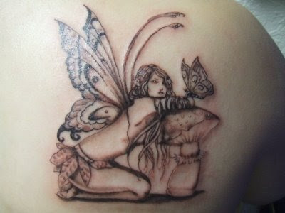 dark fairy tattoos. pictures fairy tattoo back