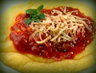 Polenta con salsa bolognesa