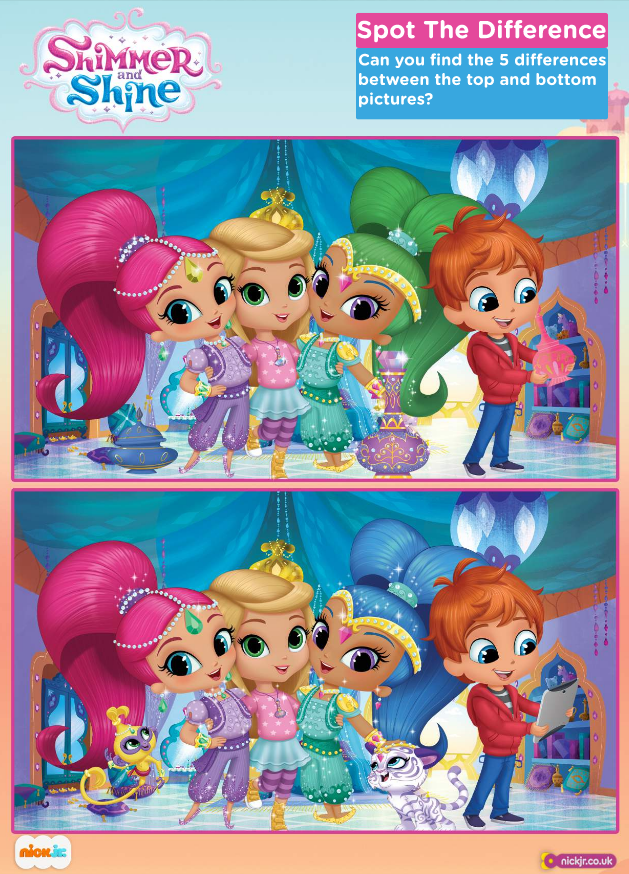 Shimmer y Shine: Actividades de Nickelodeon para Imprimir Gratis. 