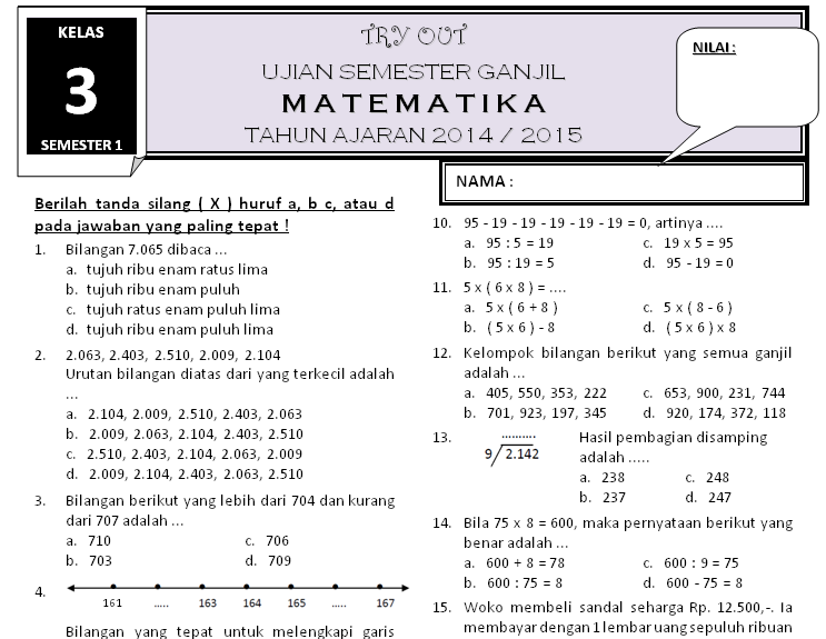 Contoh Soal Matematika Essay Berstruktur Writing An Essay Help