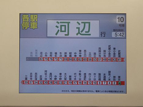 中央線　青梅線直通　各駅停車　河辺行き　E233系（平日早朝のみ）