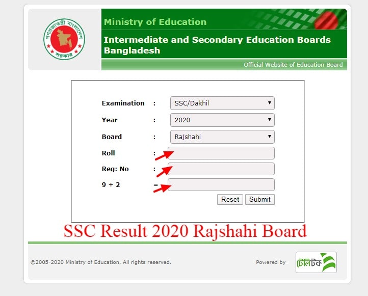 SSC Result 2021 Rajshahi Board With Marksheet