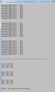 Array Dimensi banyaka