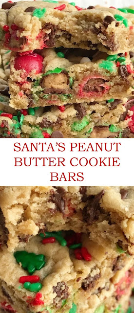 SANTA’S PEANUT BUTTER COOKIE BARS