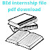 BEd 2nd year internship file pdf download || Download internship file download
