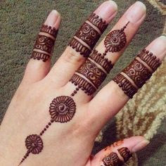 Adorable Ring Mehndi Designs For Fingers