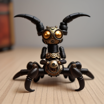 Steampunk Scorpion Statue Miniature 3D amazingwallpapersa blogspot com (2)