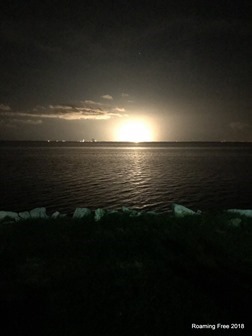Our first glimpe of the rocket firing