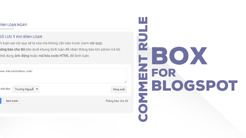 Tạo khung Một số lưu ý khi bình luận giống Bác Sĩ Windows cho Blogspot